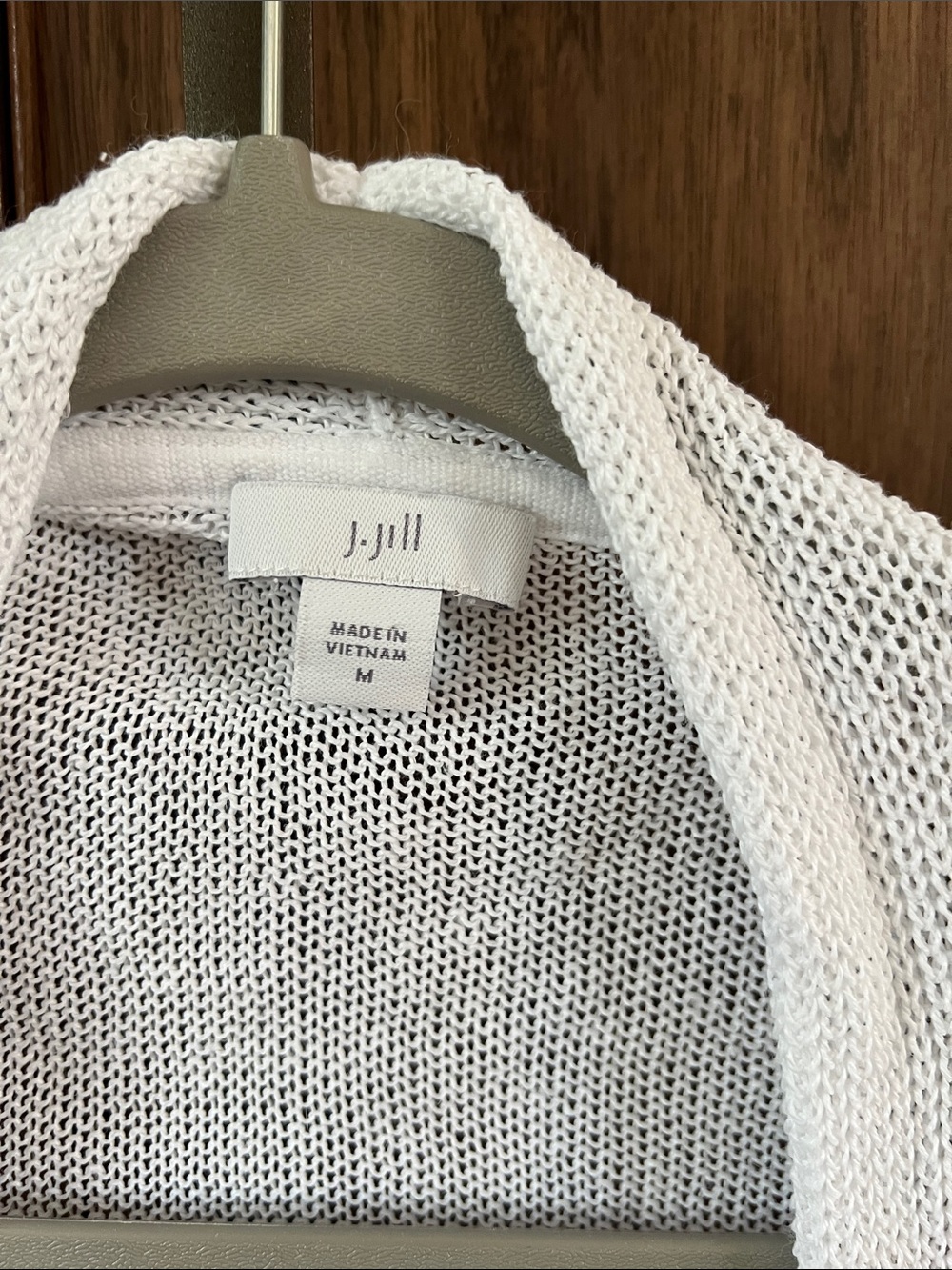 J. Jill White Open-Front Lightweight Women's Cardigan - Picture 2 of 5